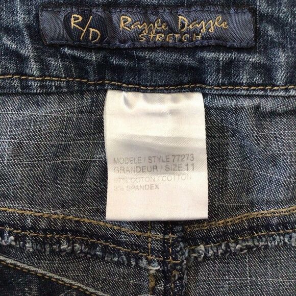 Razzle Dazzle Blue Denim Utility Mini Skirt Size 11 Juniors Y2K Pockets Casual - Picture 5 of 9